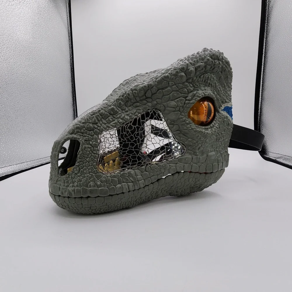 Jurassic World Park Chomp‎ N Roar Mask Velociraptor Raptor Blue Dinosaur Works